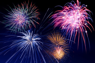 Fireworks bursting