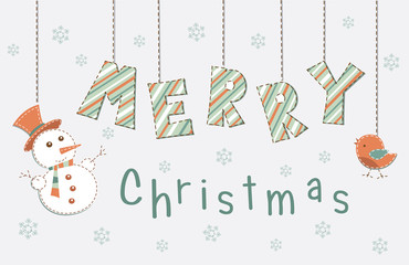 Christmas vintage greetings lettering