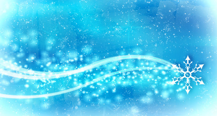 Fototapeta na wymiar Modern blue Winter background with space for text