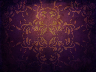 Grunge purple background with pattern