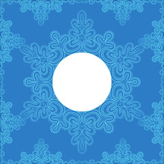 lacy snowflake on a blue background