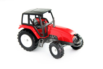 Red toy tractor