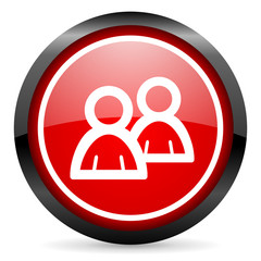 forum round red glossy icon on white background