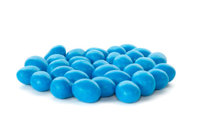 Bunch of blue chocolate sweets