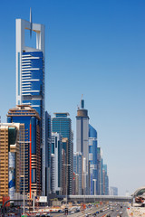 Sheikh Zayed Road is graced with skyscrapers for miles