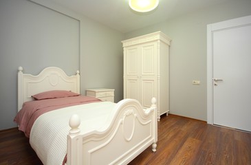 Small white bedroom