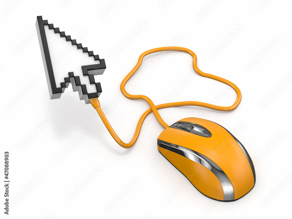 Aufkleber computer mouse and cursor