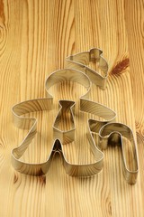 Lebkuchenmann Weihnachtsform mit Mütze, Stock