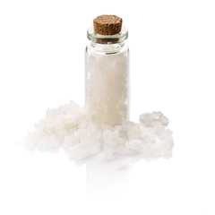 Bottle with white salt