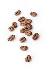 Coffee beans isolated on white background