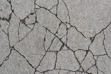 Grunge textured concrete sidewalk with cracks