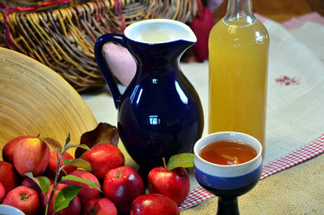 Apfel Ernte Wein Saft