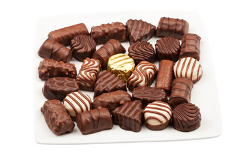 Plate of chocolates