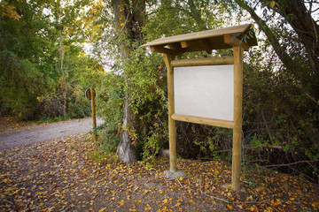 Wooden information panel