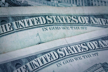 US dollars background , artistic processed and toned photo