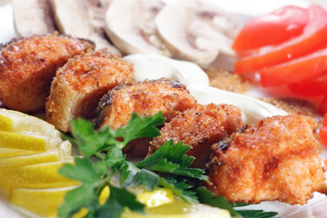 Salmon kebab