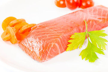 Raw salmon