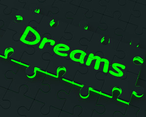Dreams Puzzle Showing Desires And Wishes