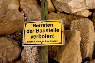 Betreten der Baustelle