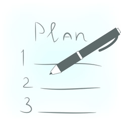 Pen and paper plan