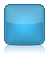 Blue glossy blank internet button.