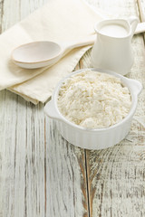 Flour, milk