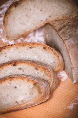Close look to home made bread