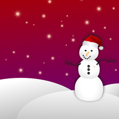 Winterlandschaft mit Schneemann