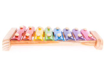 Colorful child wooden xylophone