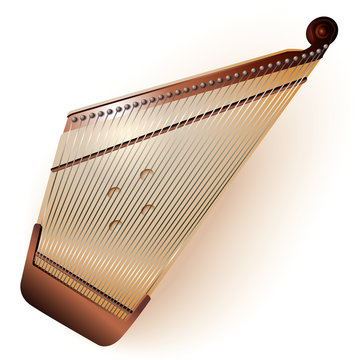 Traditional kantele. Isolated on white background