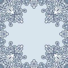 Swirly frame pattern in pastel colors