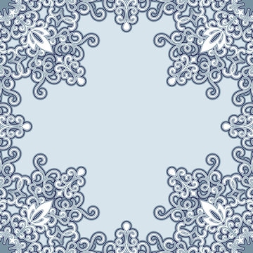 Swirly frame pattern in pastel colors