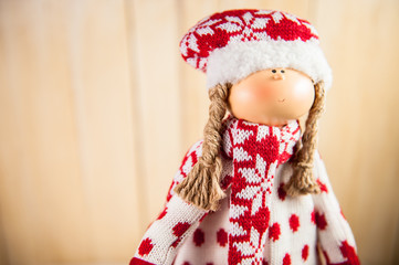 Christmas doll waiting for Santa