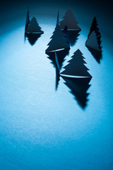 Christmas trees made of paper
