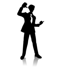 自己主張する男性