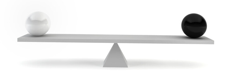 two spheres in balance