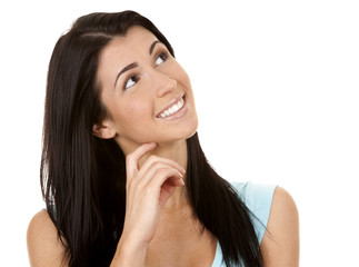 Fototapeta premium brunette looking up