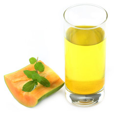 Papaya Juice with fresh mint leaves