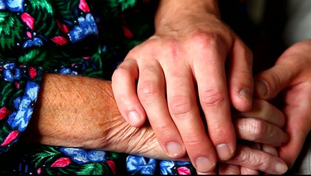 Elderly hands.
