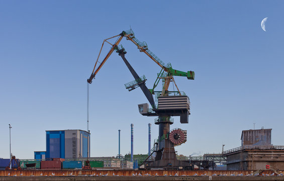 Binnenmarkt Kran im Hafen