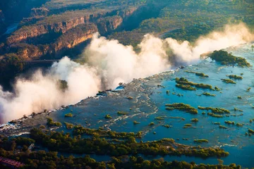 Fototapeten Victoria Falls Aerial © edan
