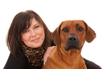 Young woman with her dog