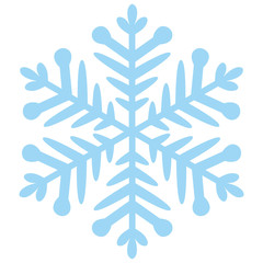 Schneeflocke blau auf weiß