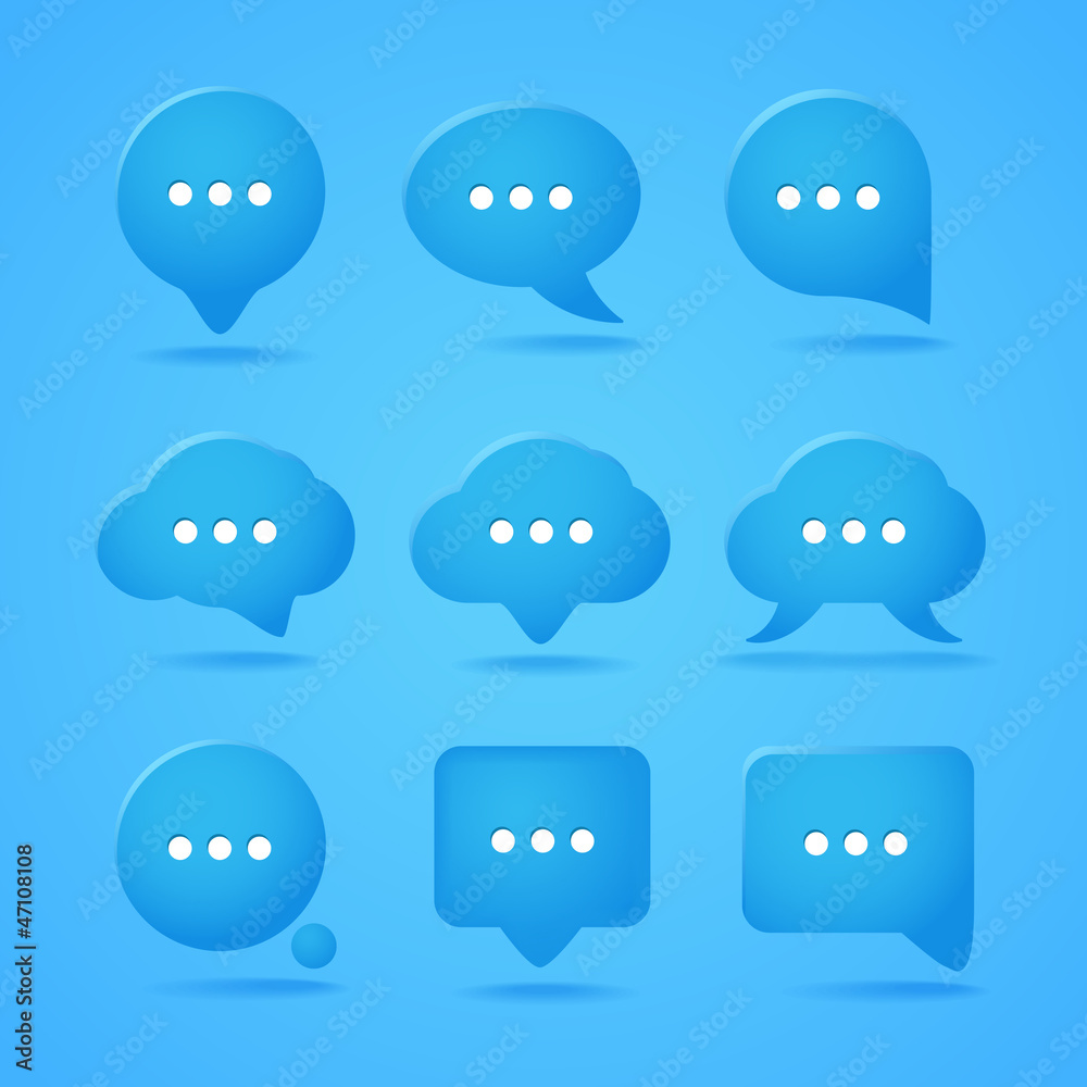 Poster Abstract speech clouds. Ready for a text