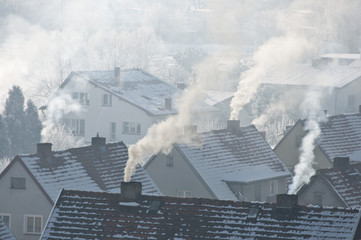 Fototapeta Dymy z kominów obraz