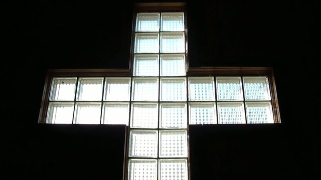 Holy Cross in Glass Blocks