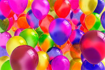 Праздничные воздушные шары на День рождения и другое торжество - obrazy, fototapety, plakaty