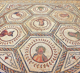 Mosaico romano del Planetario, ruinas de Itálica, Sevilla