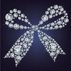 Shiny  ribbon made up a lot of diamonds - 47111378