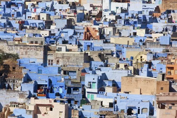 Türaufkleber Jodhpur the "Blue City" in Rajasthan © davidevison